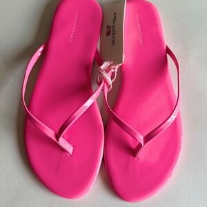 New Vineyard Vines Pink Wave Skinny Strap Flip Flops size 8